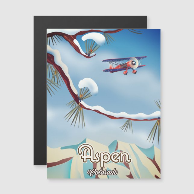 Afiche de viaje de Aspen Colorado (Anverso/Reverso)