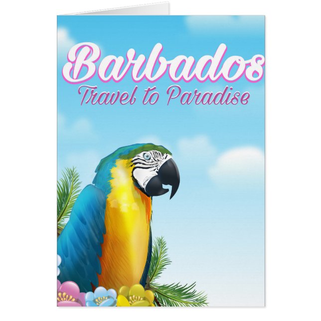 Afiche de viaje de Barbados Parrot (Frente)