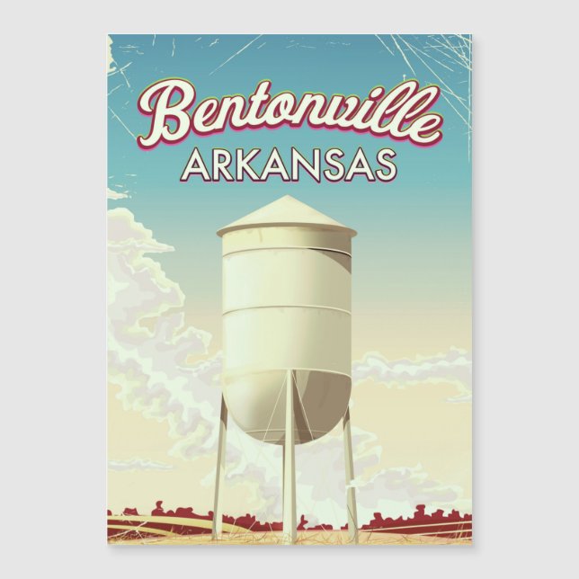 Afiche de viaje de Bentonville, Arkansas. (Anverso)
