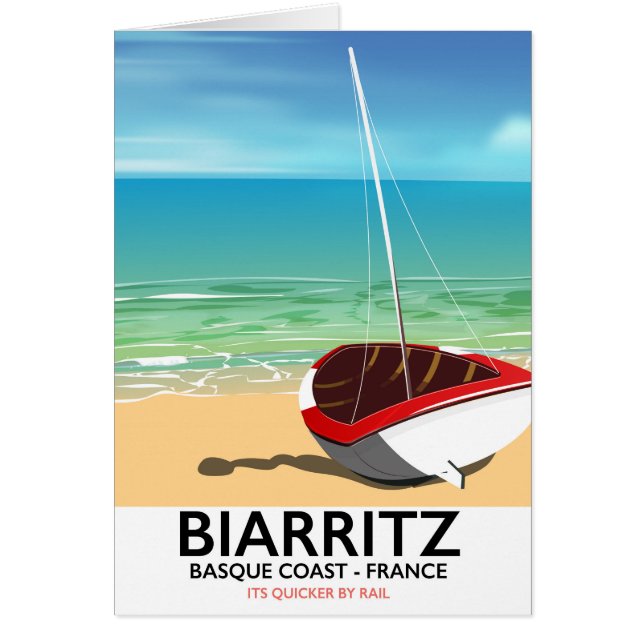 Afiche de viaje de Biarritz France Beach (Frente)