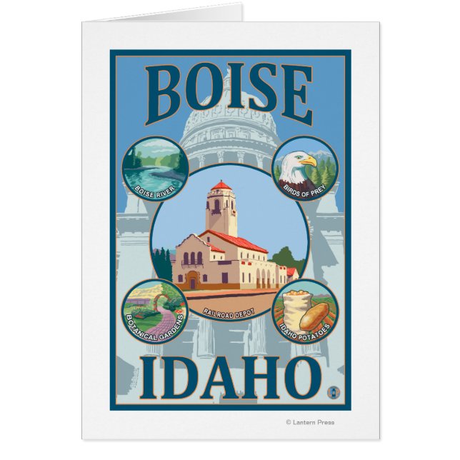Afiche de viaje de Boise, IdahoScenic (Frente)