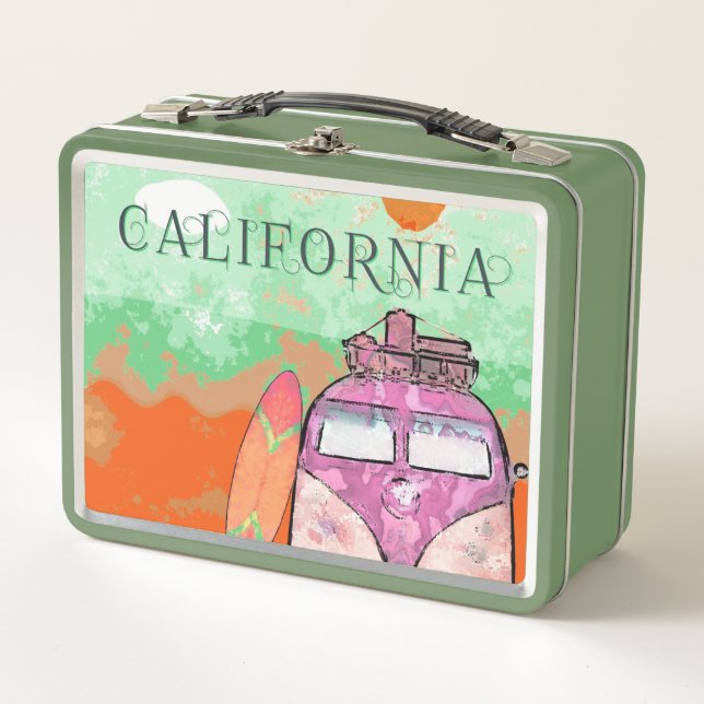 Afiche de viaje de California Lunch Box (Anverso)