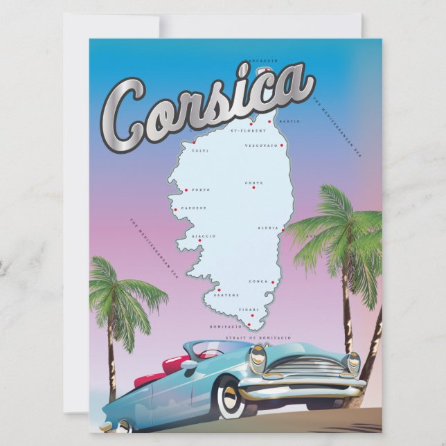 Afiche de viaje de Córcega (Anverso)