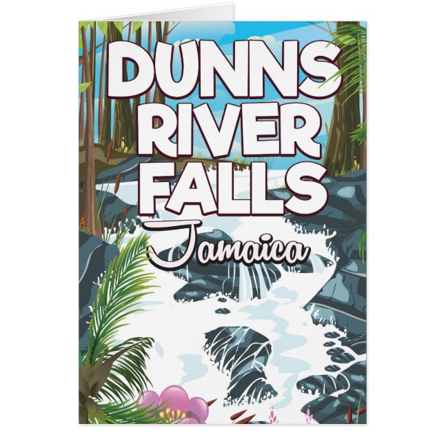 Afiche de viaje de Dunn's River Falls Jamaica (Frente)