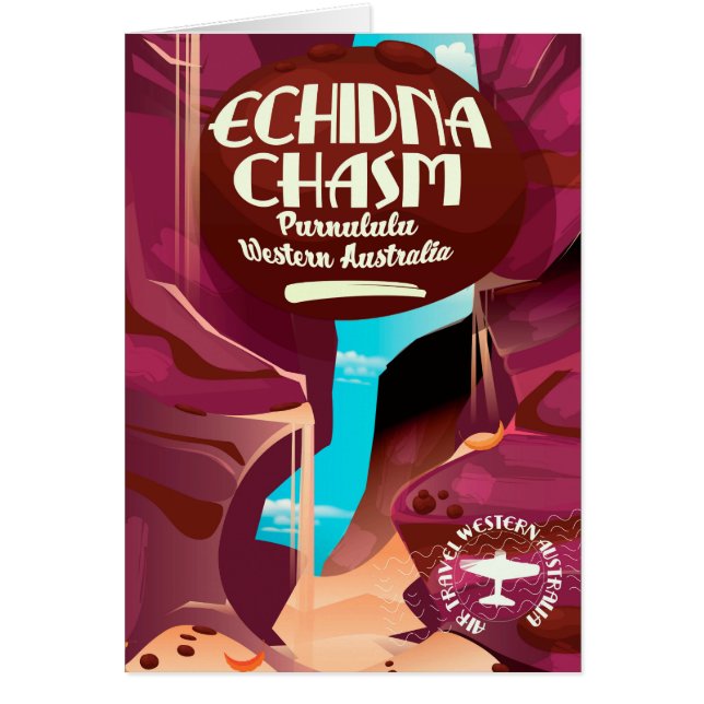 Afiche de viaje de Echidna Chasm personalizado (Frente)