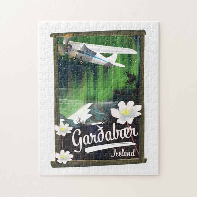 Afiche de viaje de Garðabær Islandia Jigsaw Puzzle (Vertical)