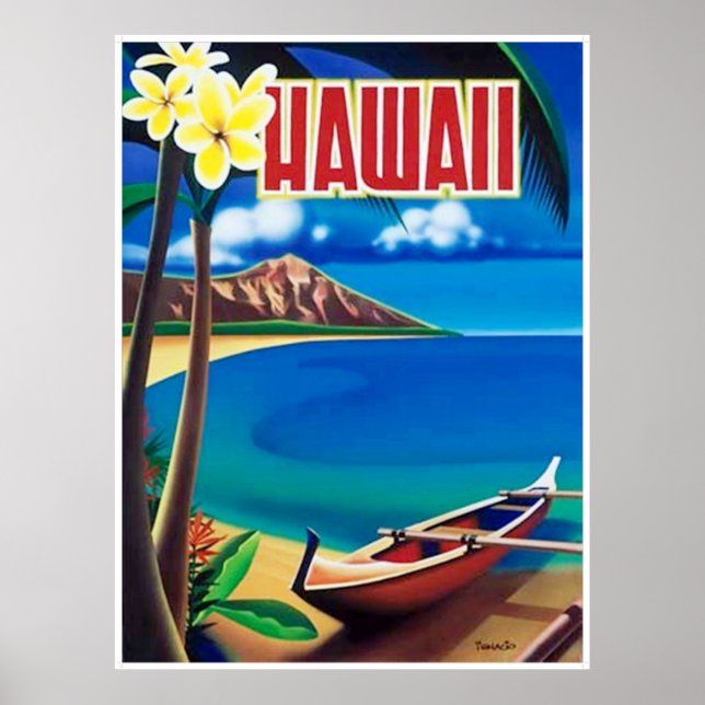 Afiche de viaje de Hawái Arte de época (Frente)