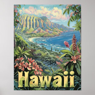 Afiche de viaje de Hawái Poster de impresión de ar