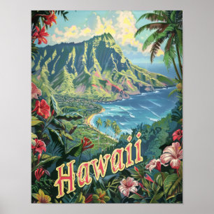 Afiche de viaje de Hawái Poster de impresión de ar