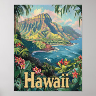 Afiche de viaje de Hawái Poster de impresión de ar