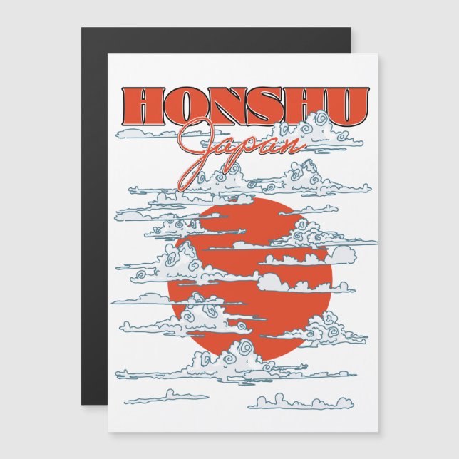 Afiche de viaje de Honshu Japón (Anverso/Reverso)