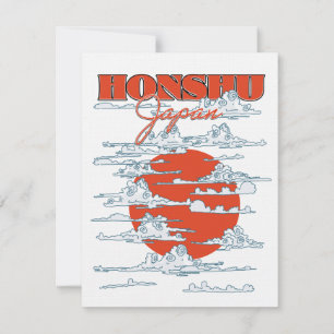 Afiche de viaje de Honshu Japón