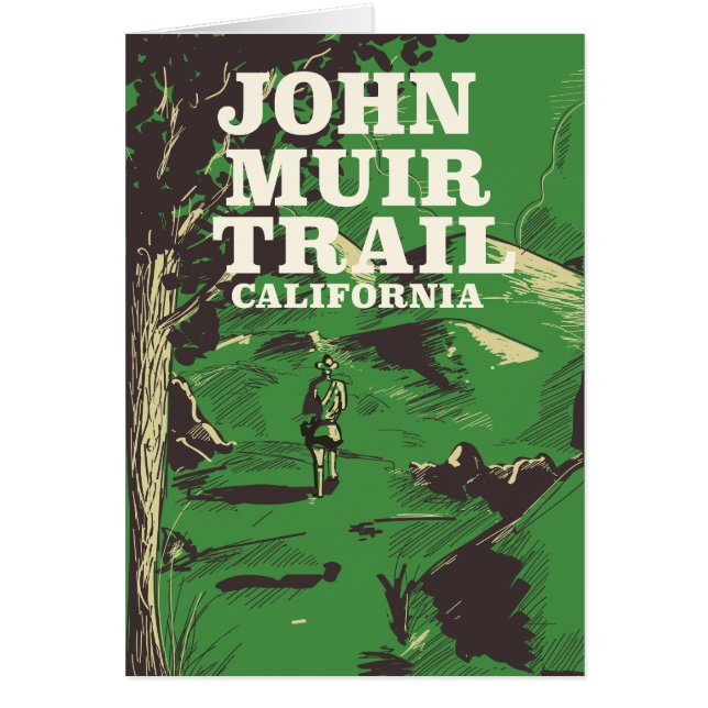 Afiche de viaje de John Muir Trail California. (Frente)