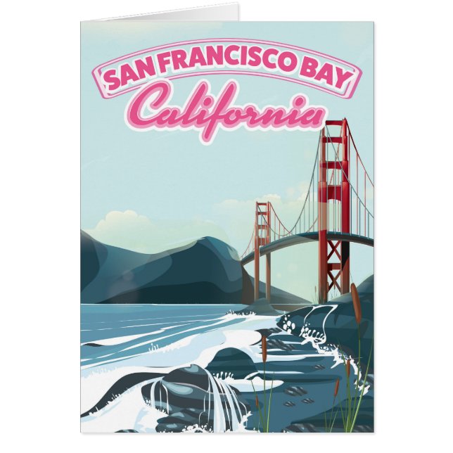 Afiche de viaje de la bahía de San Francisco (Frente)
