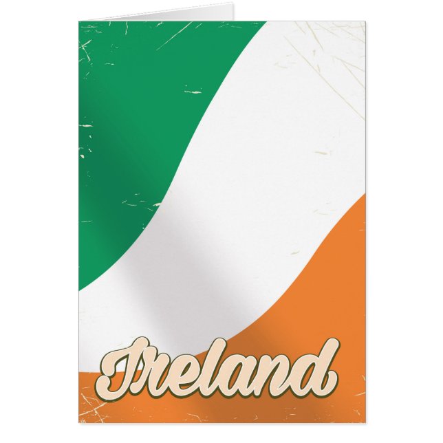 Afiche de viaje de la bandera nacional de Irlanda (Frente)