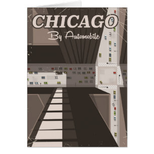 Afiche de viaje de la ciudad de Chicago