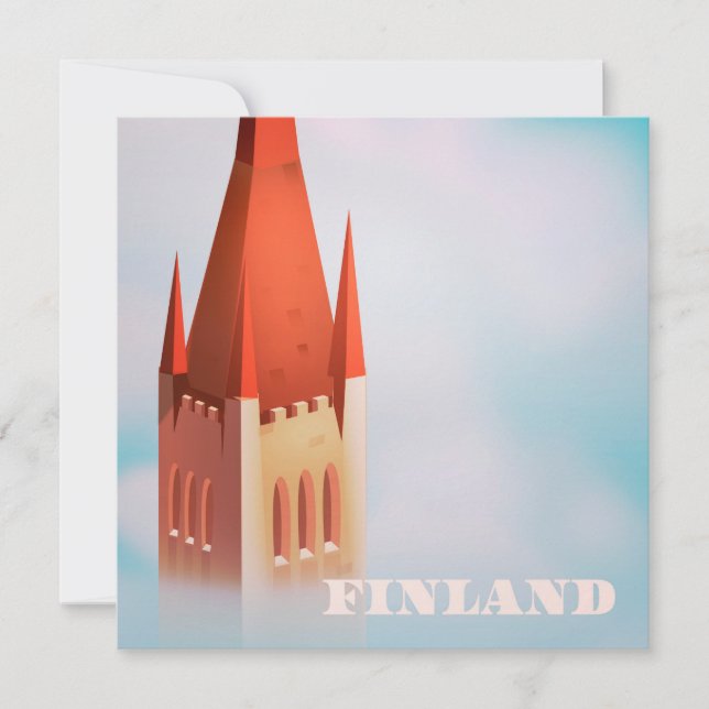 Afiche de viaje de la iglesia de Finlandia (Anverso)