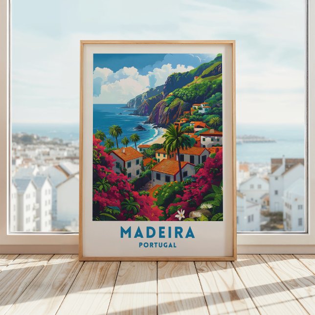 Afiche de viaje de la isla de Madeira Arte en pare (Subido por el creador)