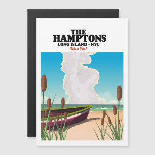 Afiche de viaje de la Isla Hamptons Long NYC.