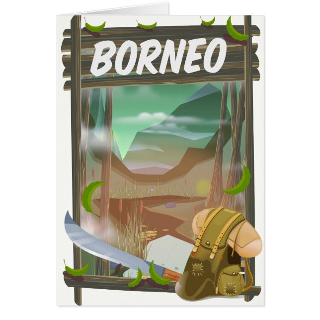Afiche de viaje de la Jungla de Borneo (Frente)
