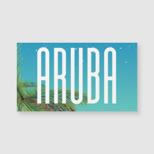 Afiche de viaje de la playa de Aruba Hammock