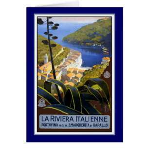 Afiche de viaje de la Riviera italiana