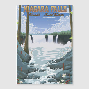 Afiche de viaje de las cataratas del Niágara