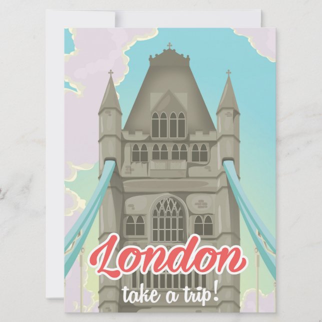 Afiche de viaje de London Tower Bridge (Anverso)