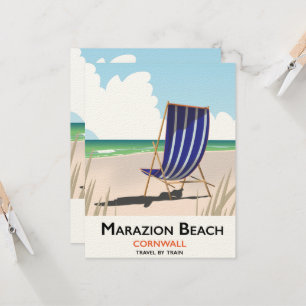 Afiche de viaje de Marazion Beach Cornwall