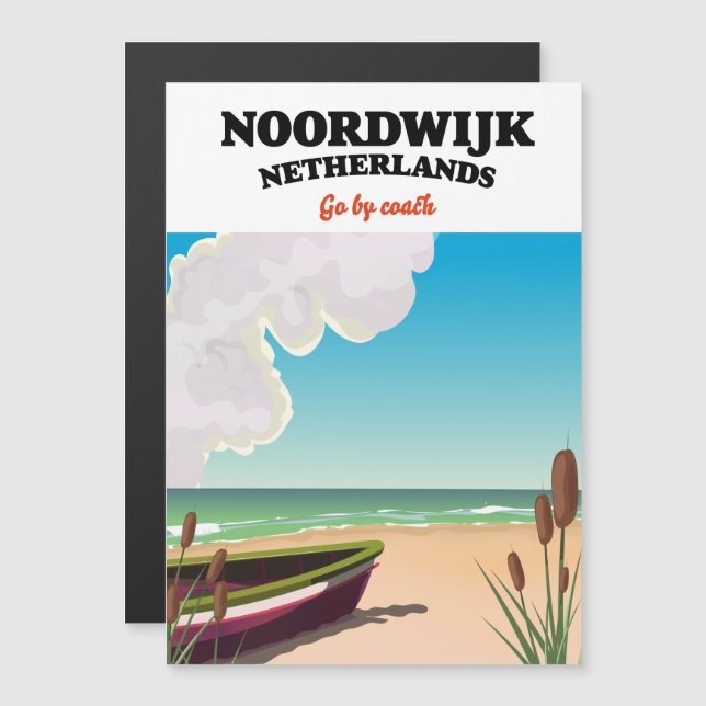Afiche de viaje de Noordwijk Países Bajos (Anverso/Reverso)