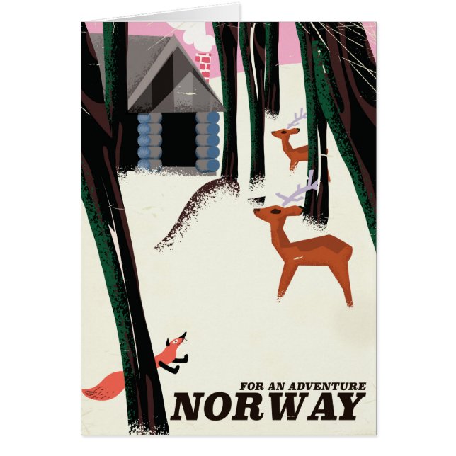 Afiche de viaje de personalizados de Noruega (Frente)