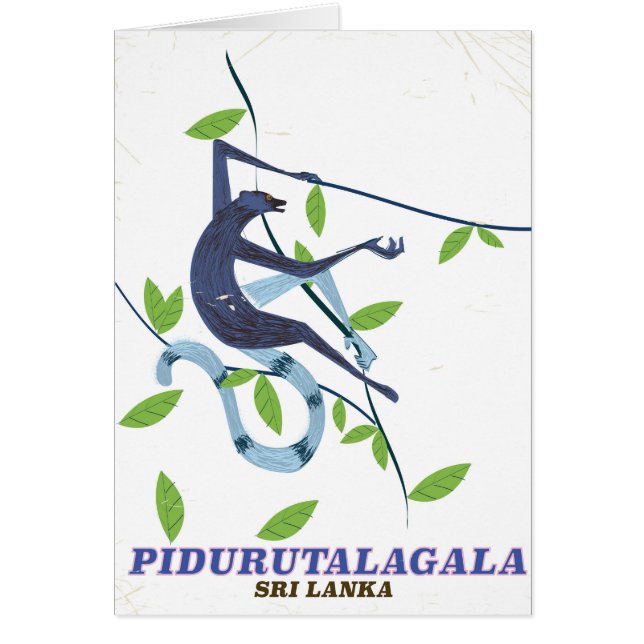 Afiche de viaje de Pidurutalagala Sri Lanka. (Frente)