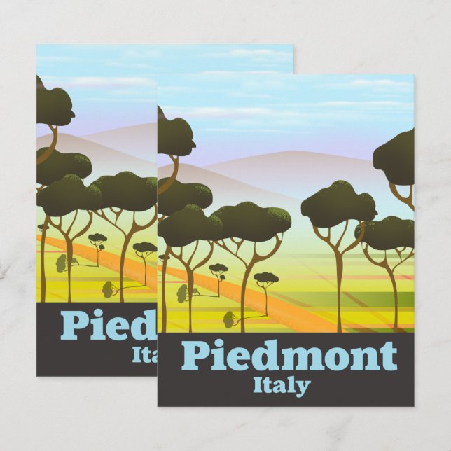 Afiche de viaje de Piedmont Italy (Anverso / Reverso)