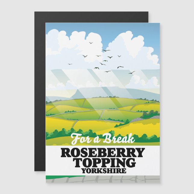 Afiche de viaje de Roseberry Topping Yorkshire (Anverso/Reverso)