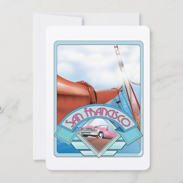 Afiche de viaje de San Francisco, Estados Unidos (Anverso)