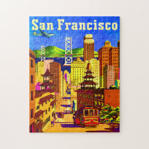Afiche de viaje de San Francisco Jigsaw Puzzle