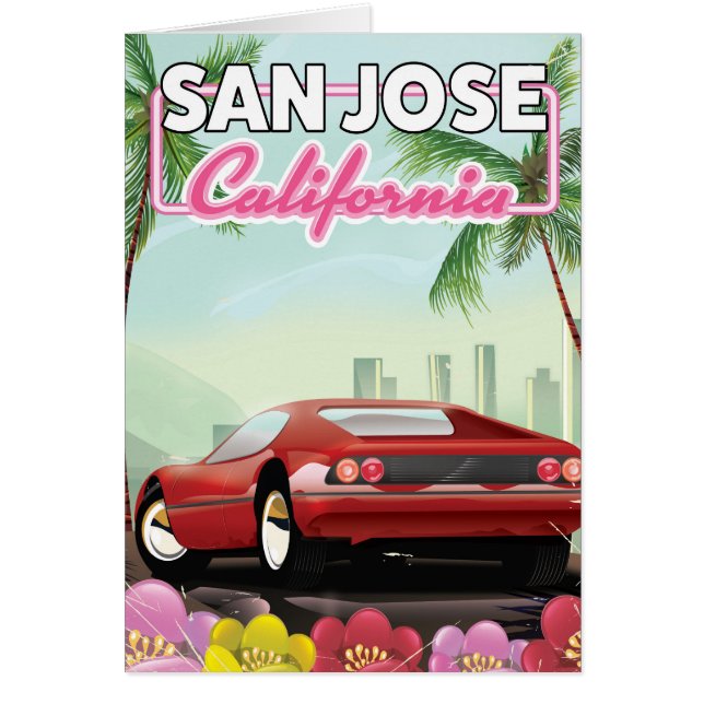 Afiche de viaje de San José, California (Frente)