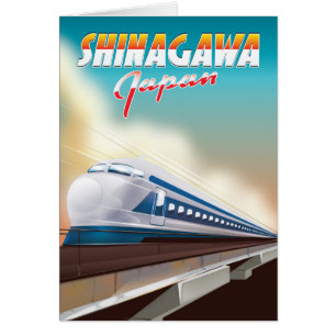 Afiche de viaje de Shinagawa Japón.
