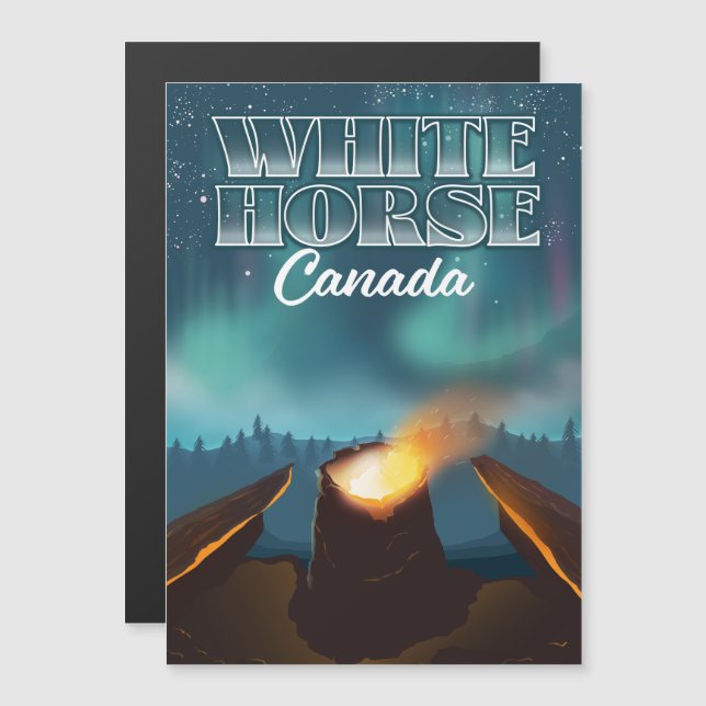 Afiche de viaje de White Horse Canada (Anverso/Reverso)