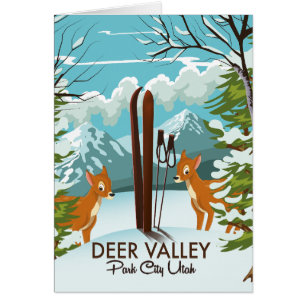Afiche de viaje del Deer Valley Park City Utah