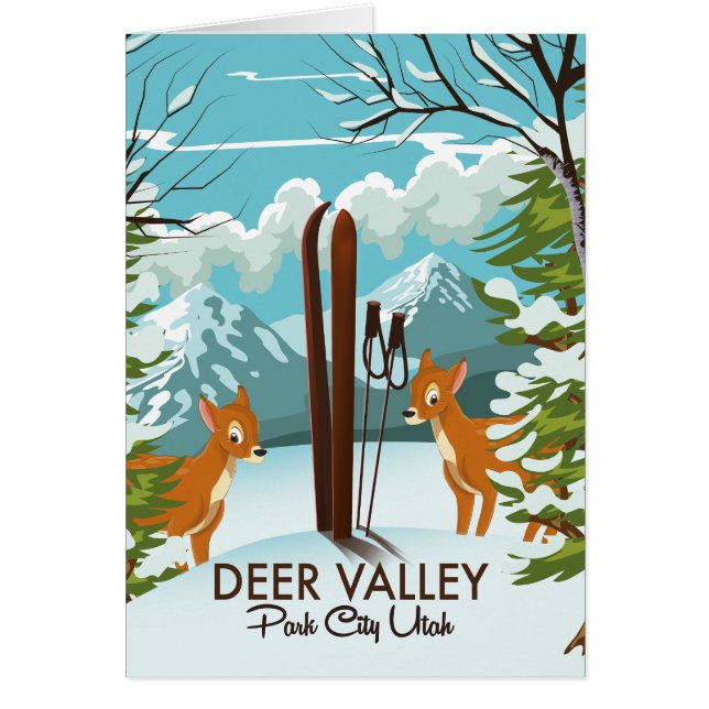 Afiche de viaje del Deer Valley Park City Utah (Frente)