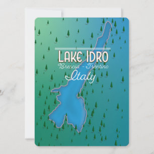 Afiche de viaje del lago Idro Italy