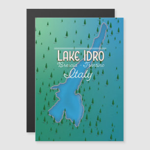 Afiche de viaje del lago Idro Italy