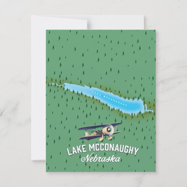 Afiche de viaje del lago McConaughy Nebraska (Anverso)