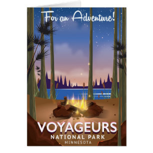 Afiche de viaje del Parque Nacional Voyageurs Minn