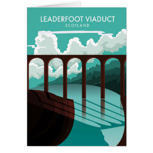 Afiche de viaje del Viaducto Leaderfoot Scotland
