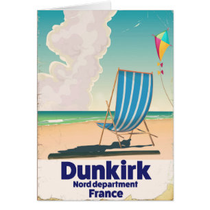 Afiche de viaje en la playa de Dunkirk