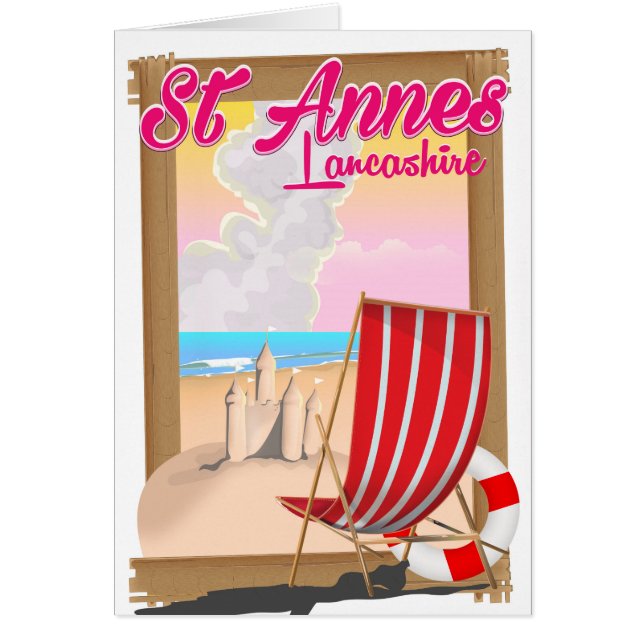 Afiche de viaje en la playa de St Annes, Lancashir (Frente)