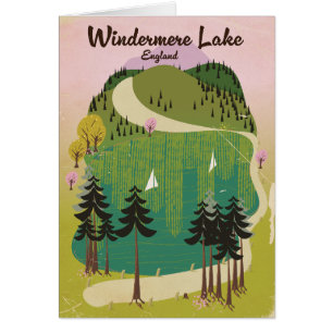 afiche de viaje en lago windermere