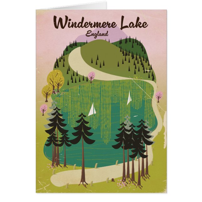 afiche de viaje en lago windermere (Frente)